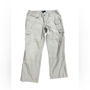 5.11 Tactical Women’s Utility Cargo Canvas Pants Regular Fit Khaki Tan Sz 14